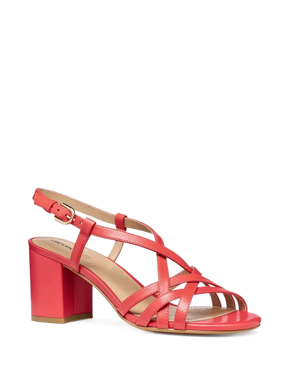 Geox Virilisa sandalen met blokhak en bandjes Rood