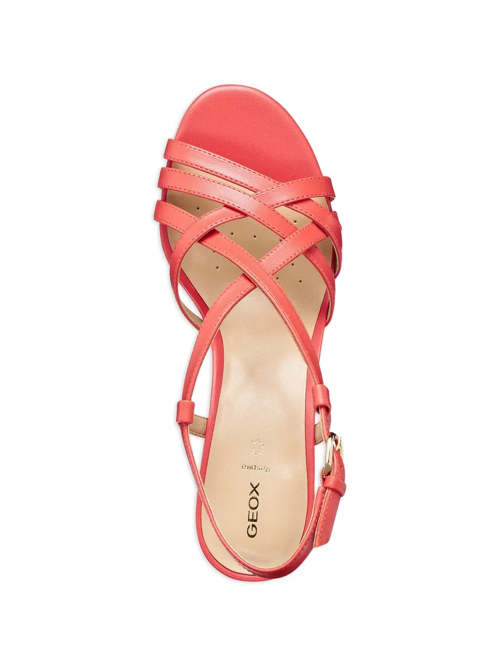 Geox Virilisa sandalen met blokhak en bandjes Rood