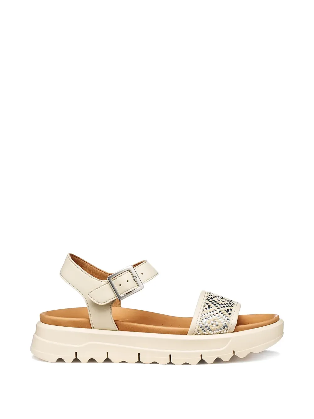 Geox Xand 2.1s geometric-pattern buckled sandals - Weiß