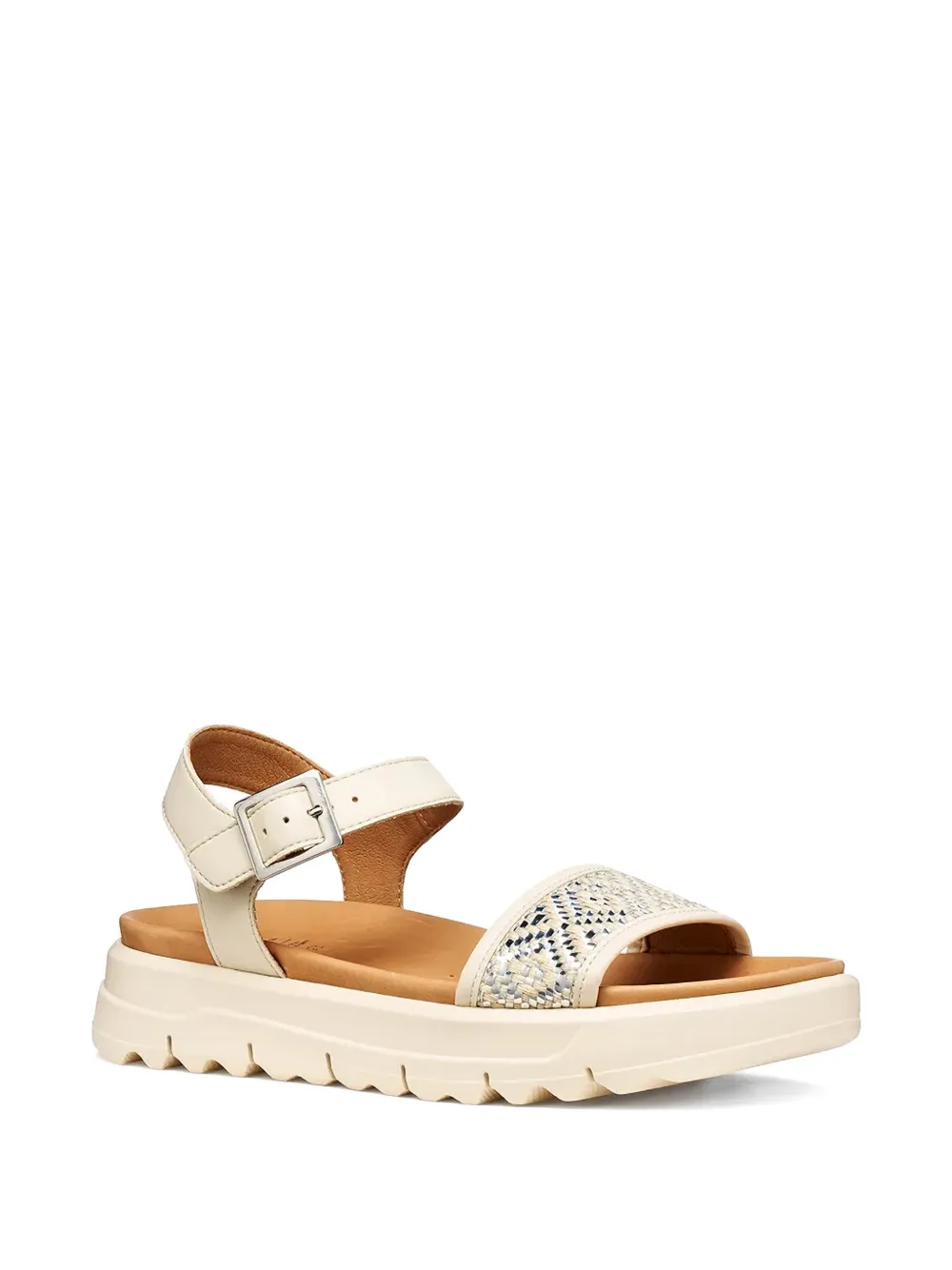 Geox Xand 2.1s geometric-pattern buckled sandals Wit