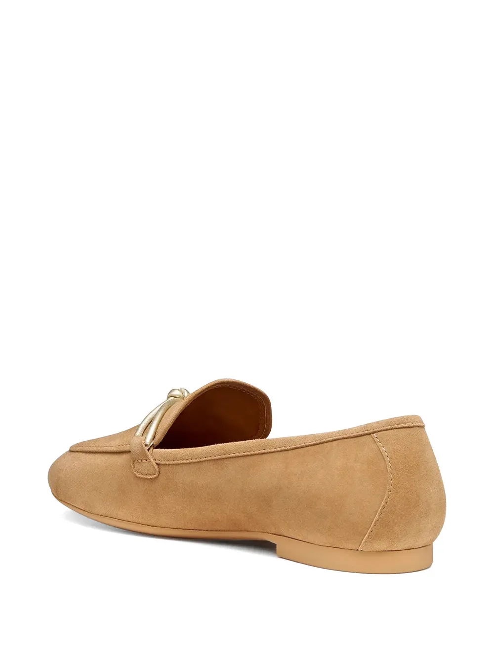 Geox New Palmaria suède loafers met geknoopt detail Beige