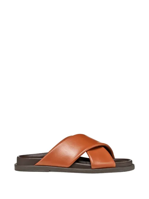 Geox Adelash cross-strap leather slides