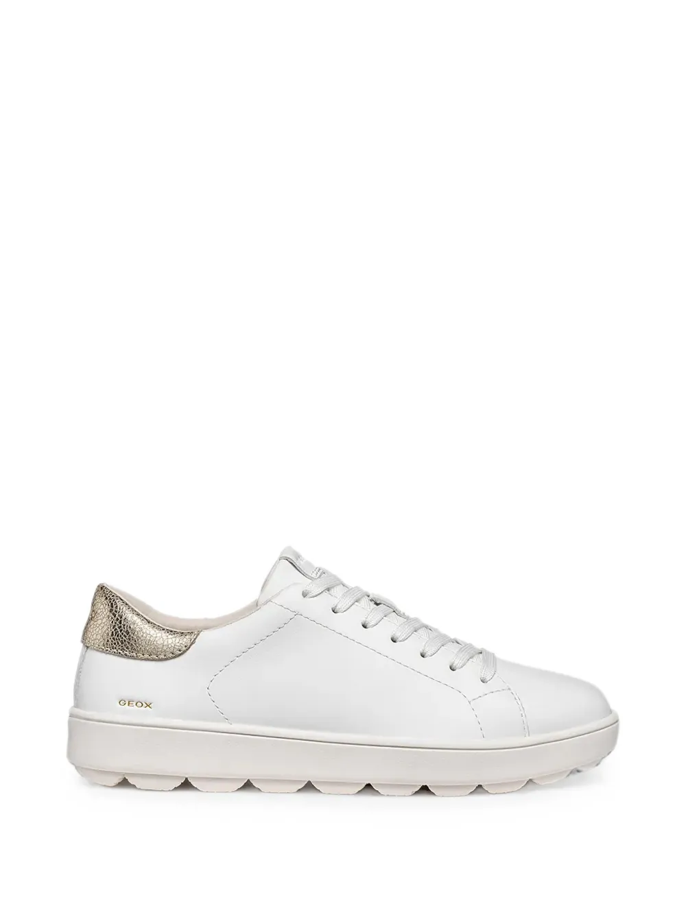 Geox Spherica Ecub-1 B metallic-effect heel-counter sneakers - Weiß