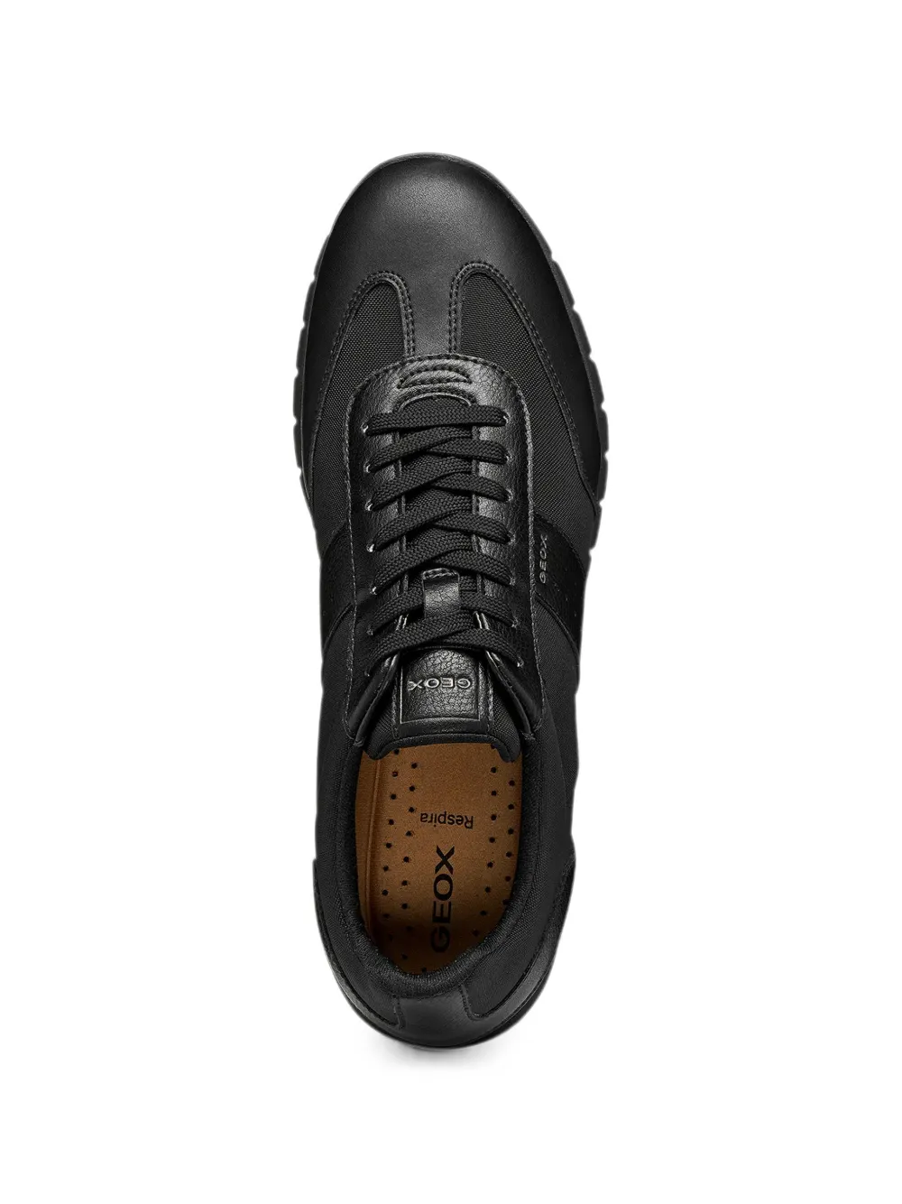 Geox Flextride zero panelled lace-up sneakers Zwart