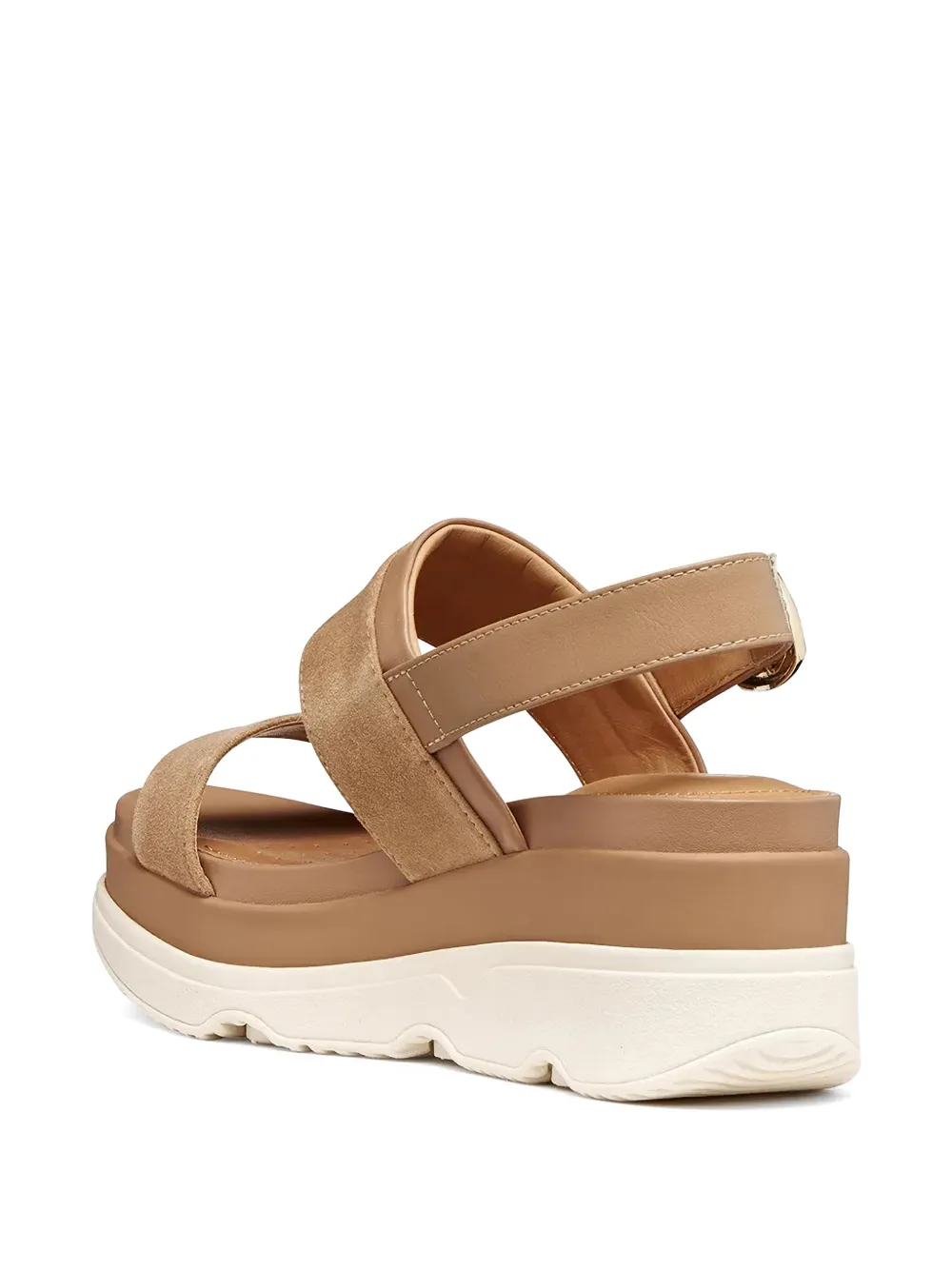 Geox suede-panelled platform sandals Beige