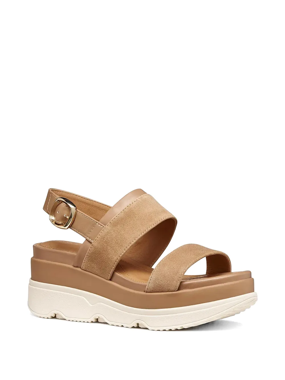 Geox suede-panelled platform sandals Beige