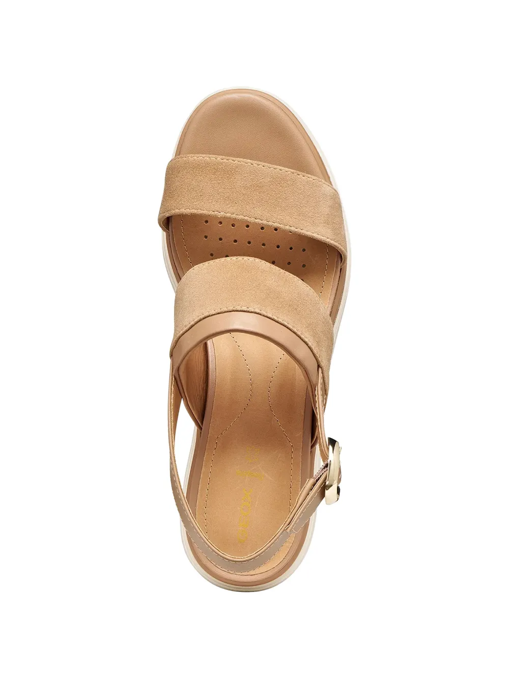 Geox suede-panelled platform sandals Beige