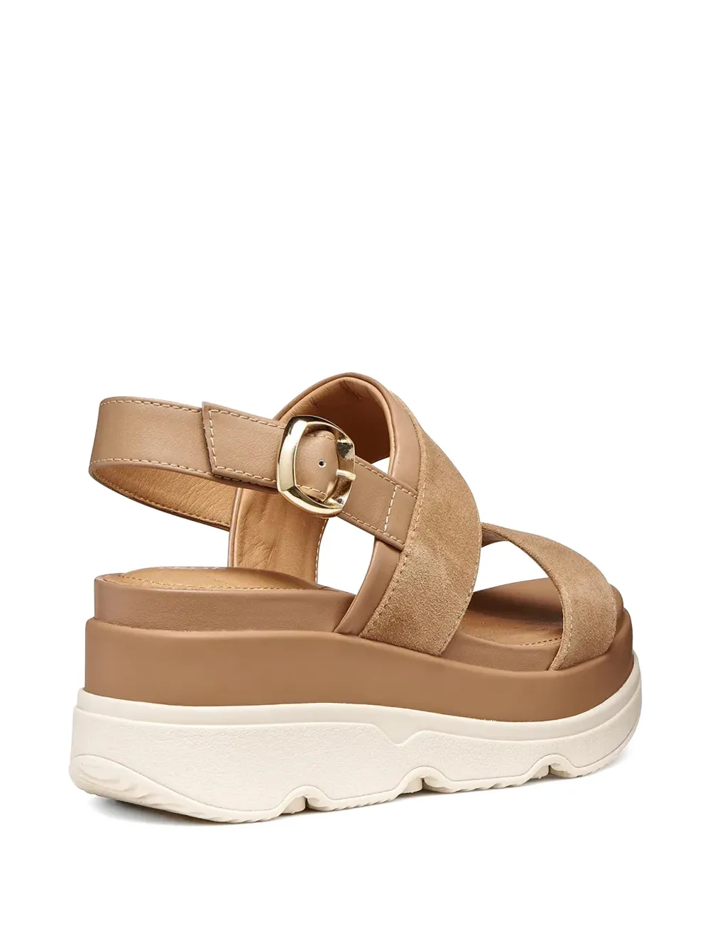 Geox suede-panelled platform sandals Beige