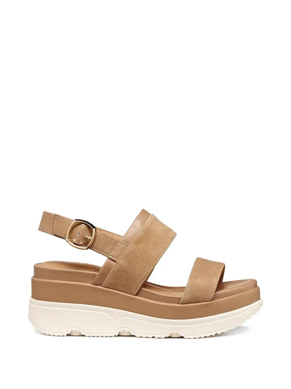 Geox suede-panelled platform sandals - Nude