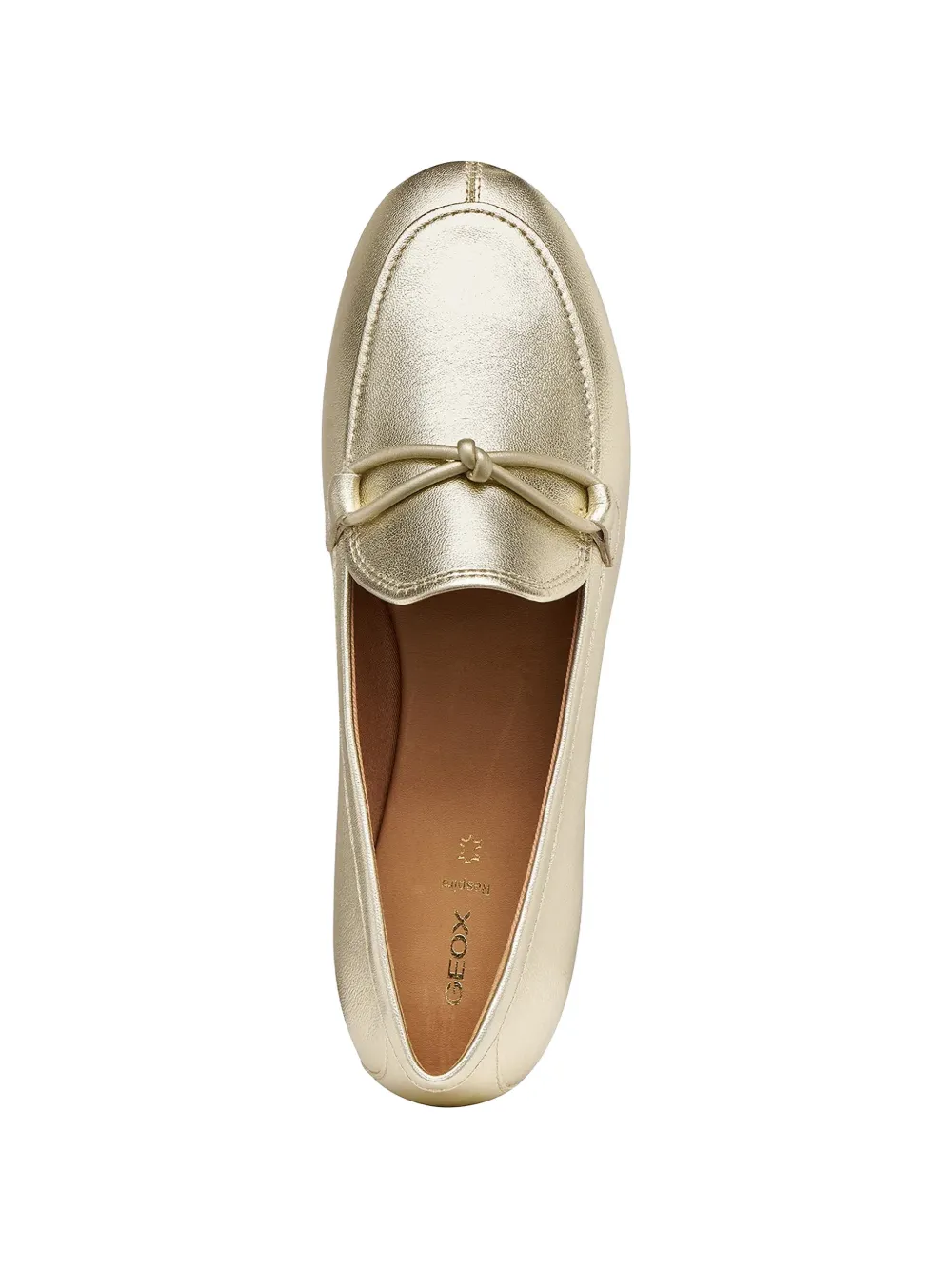 Geox New Palmaria loafers met metallic afwerking Goud