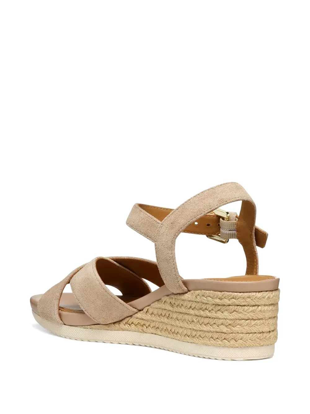 Geox Ischia Corda crossover-strap wedge sandals Beige