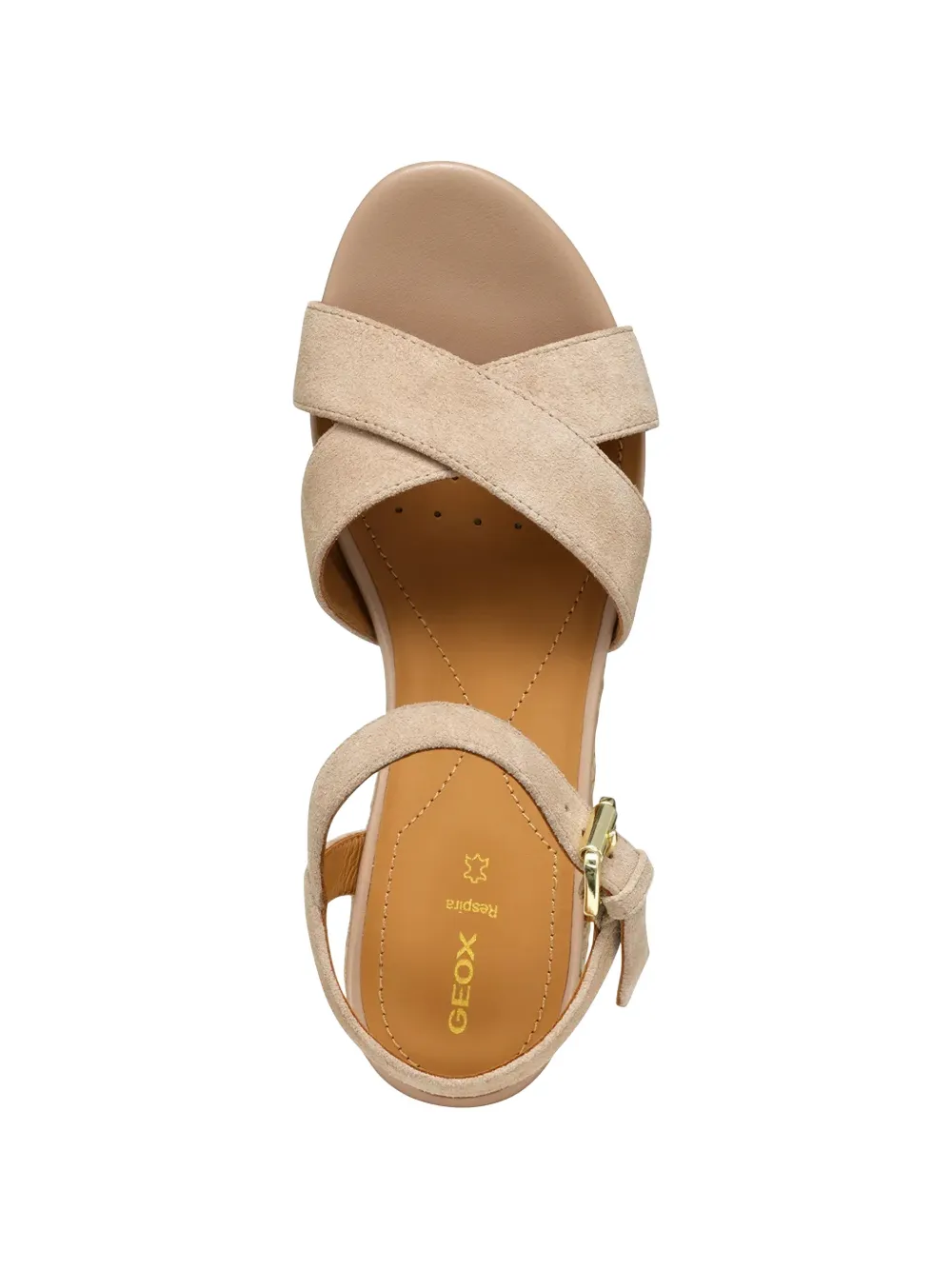 Geox Ischia Corda crossover-strap wedge sandals Beige