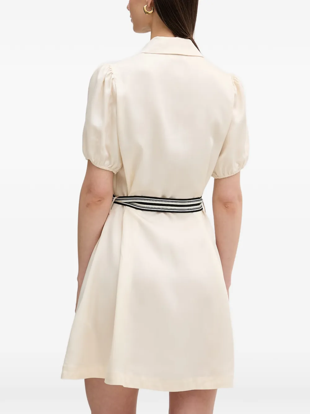 Gaudi Mini-jurk met pofmouwen Wit