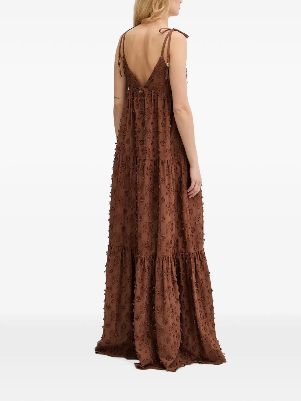 Silvian Heach Broderie anglaise jurk Beige