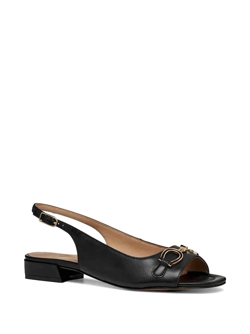 Geox 15 New Eraklia horsebit slingback sandals Zwart