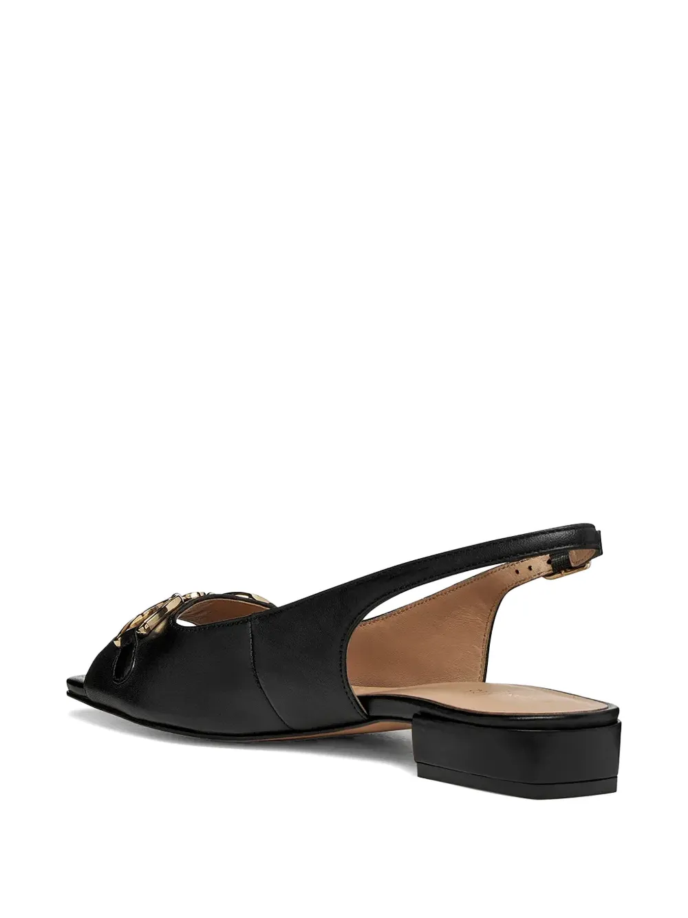 Geox 15 New Eraklia horsebit slingback sandals Zwart