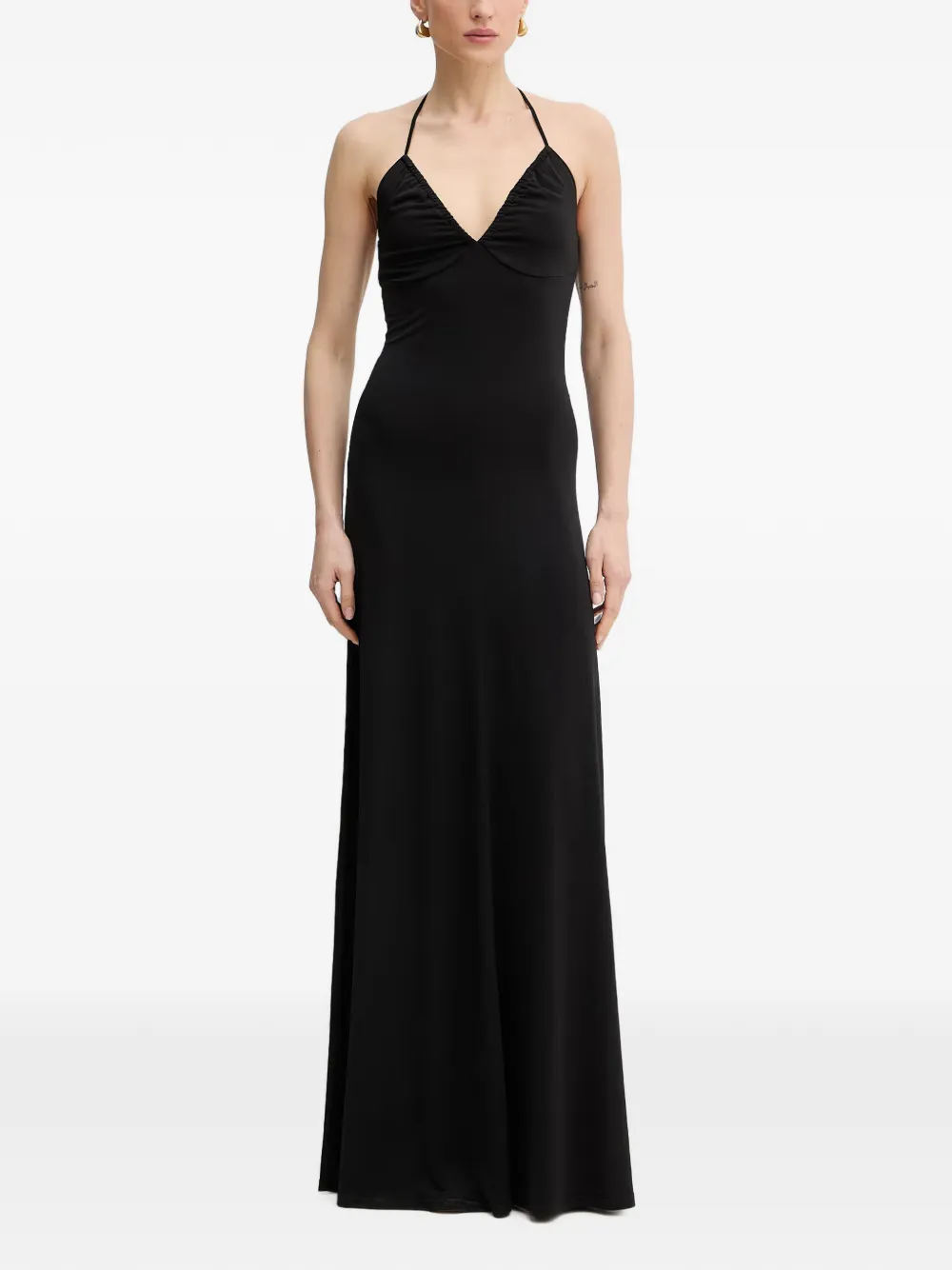 Silvian Heach halterneck ruched maxi dress