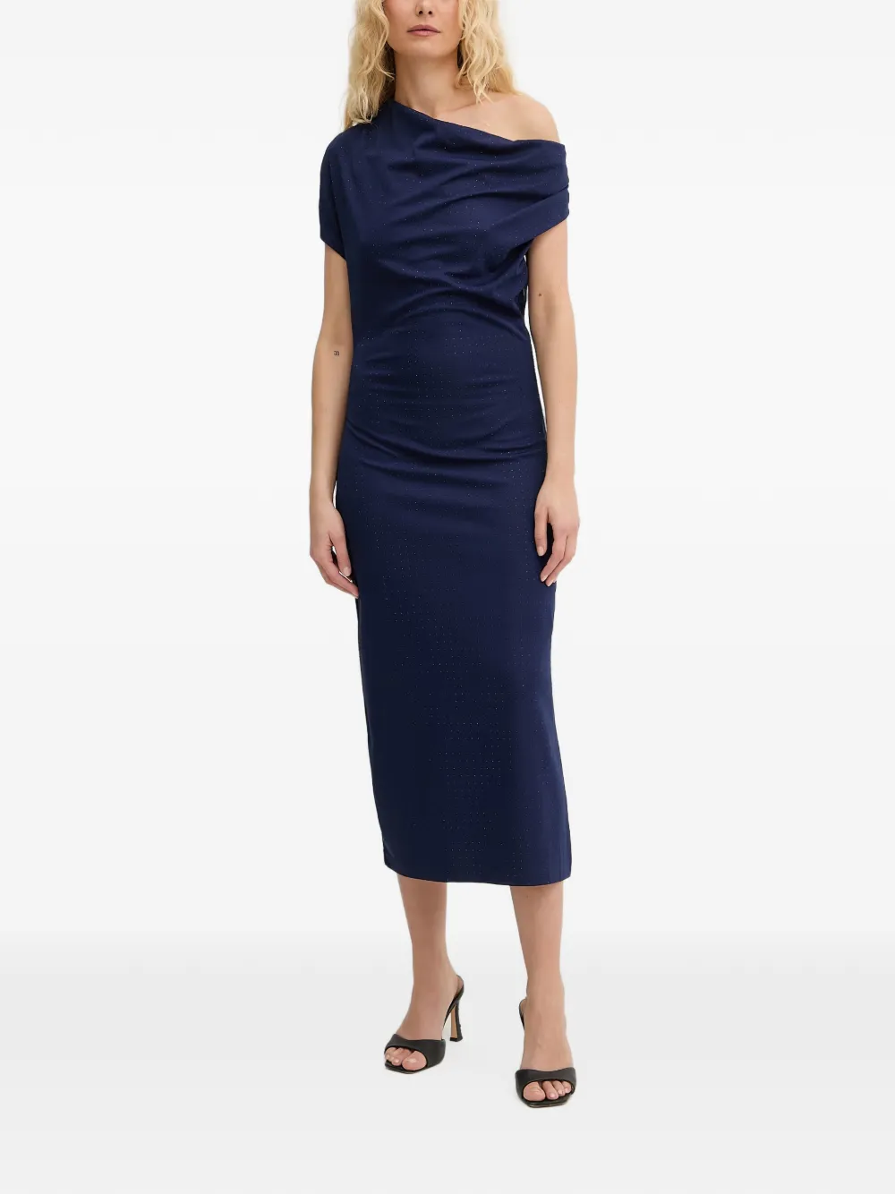 Silvian Heach crystal-embellished draped maxi dress - Blu