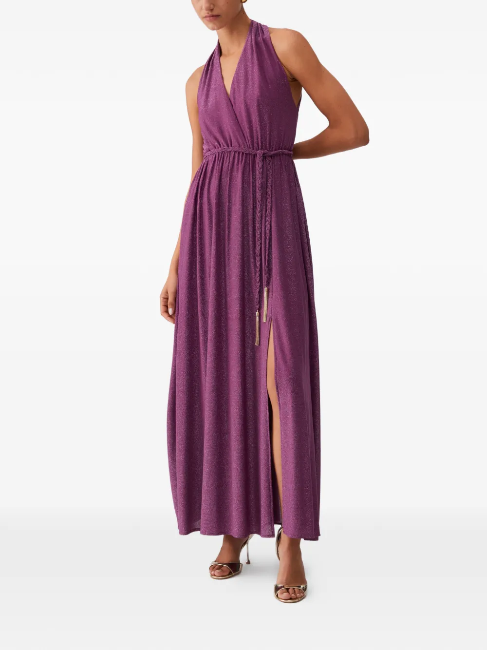 LIU JO Lurex maxi-jurk Paars