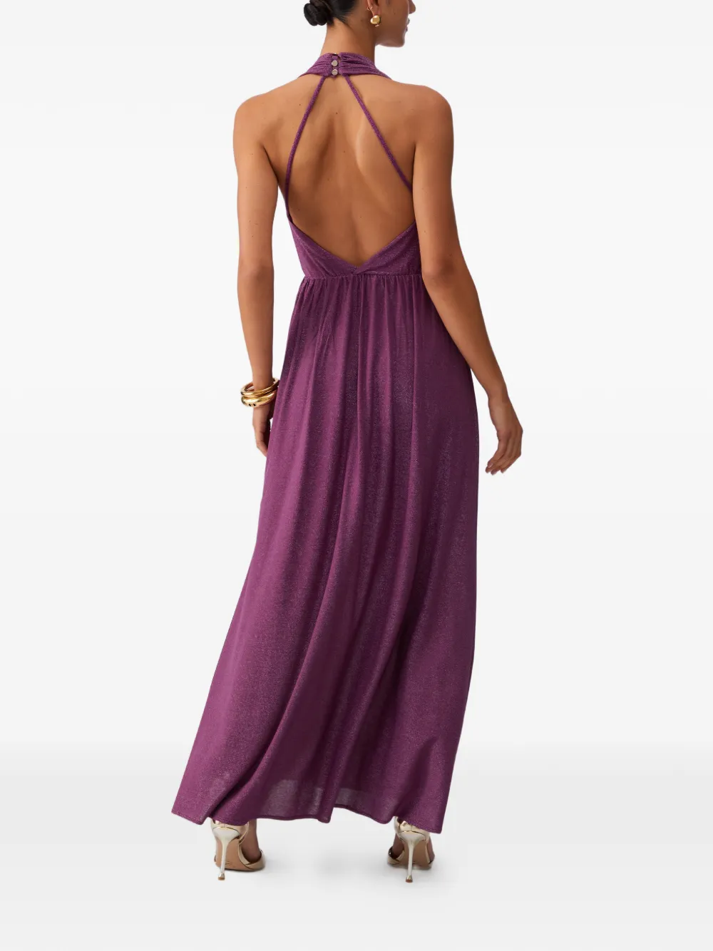 LIU JO Lurex maxi-jurk Paars