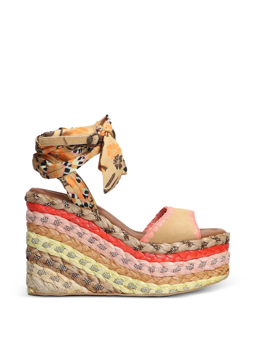 Kurt Geiger London braided heeled espadrilles Beige