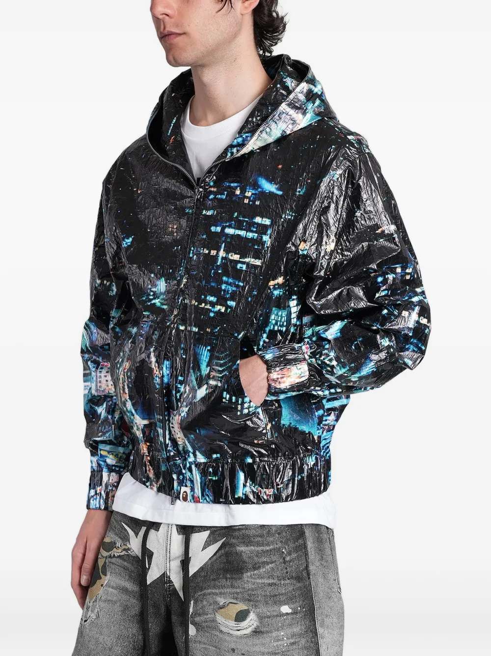  A Bathing Ape® Giacca Con Stampa - Nero 