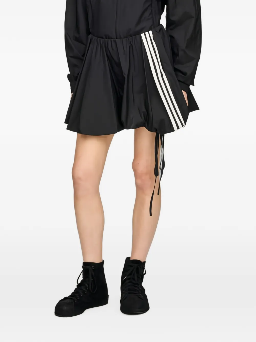 Y-3 Skort met drie strepen Zwart