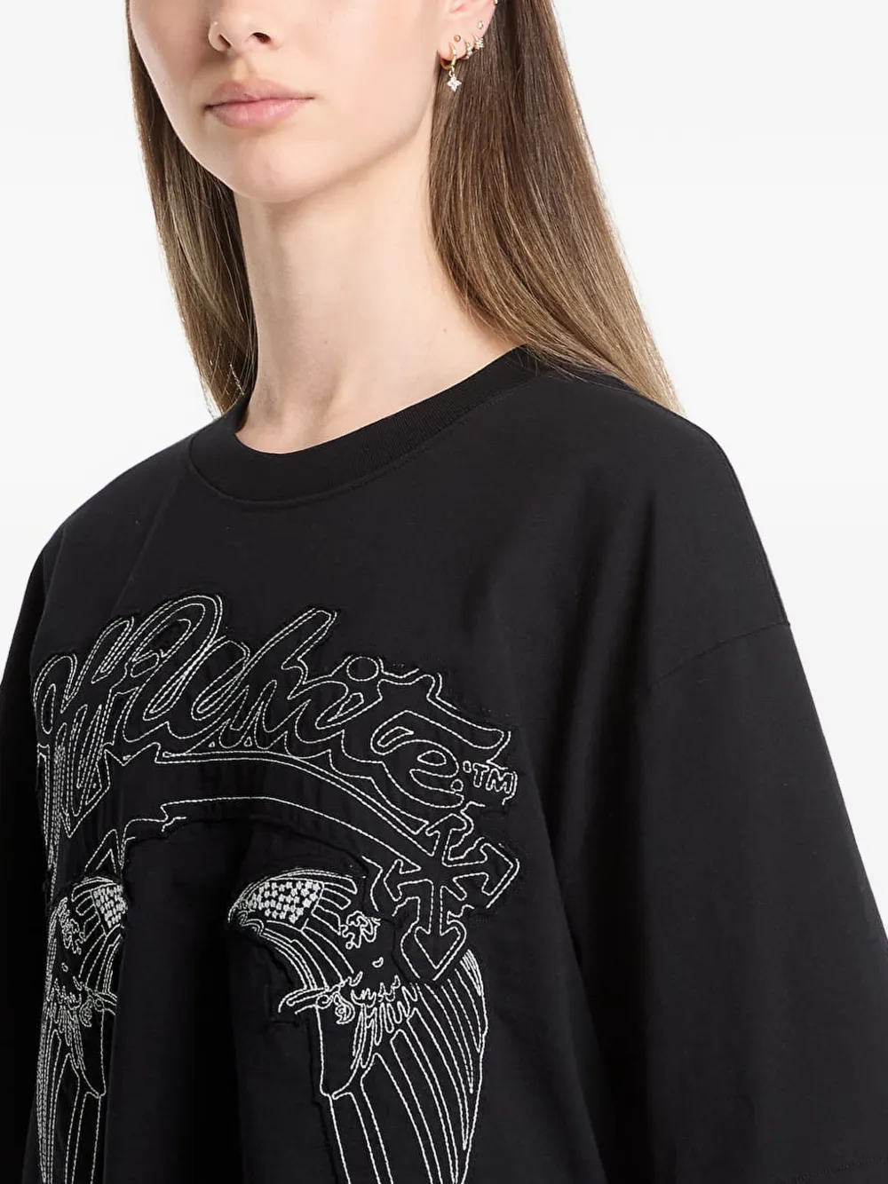 Off-White Skyline Skate T-shirt Zwart