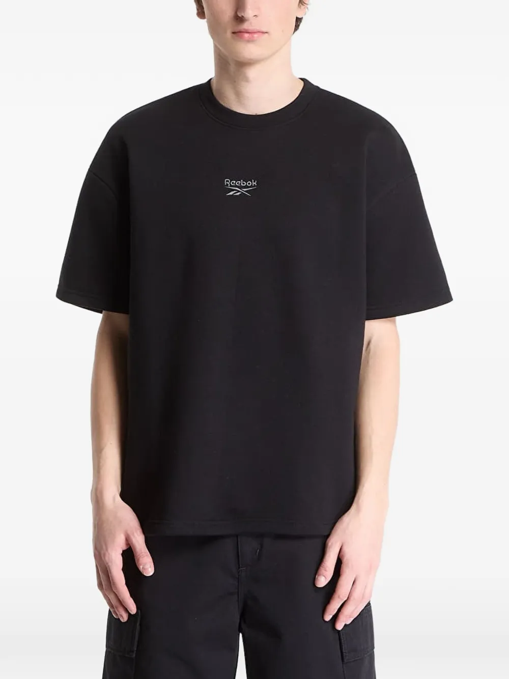 Reebok logo-detail T-shirt - Schwarz