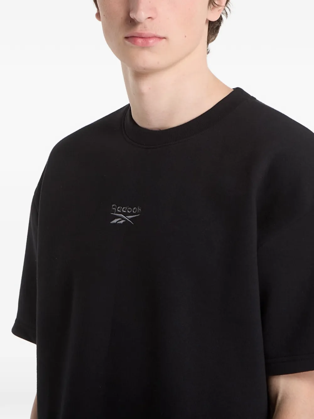 Reebok T-shirt met logodetail Zwart