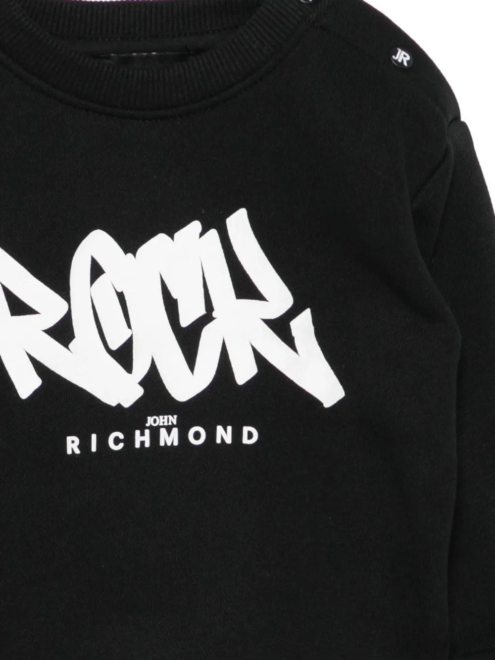 John Richmond Junior Sweater met grafische print Zwart