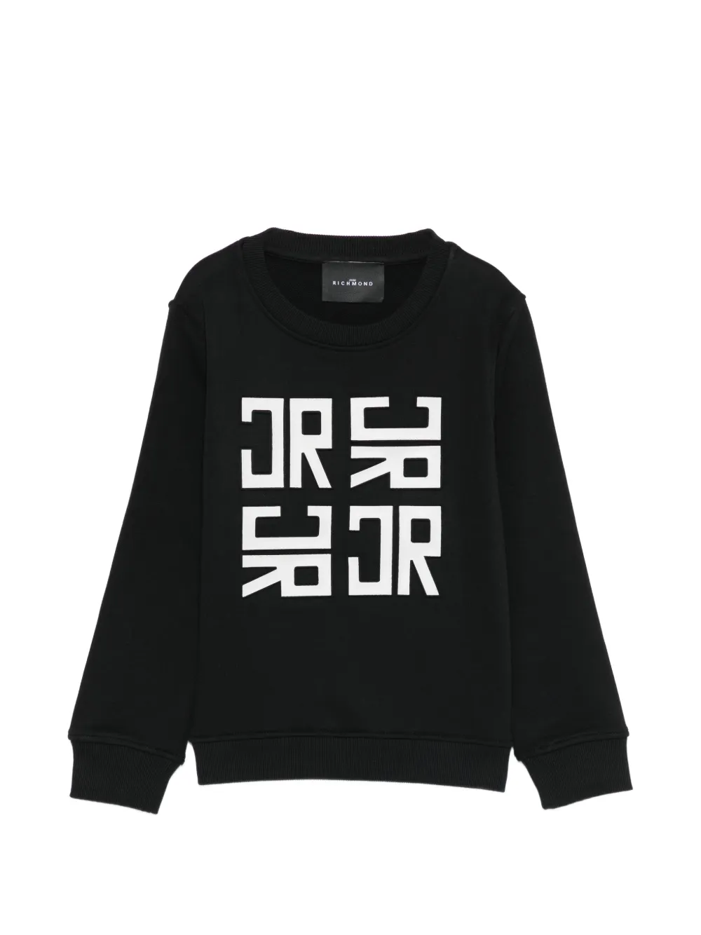 John Richmond Junior logo-detail long-sleeve sweatshirt - Nero