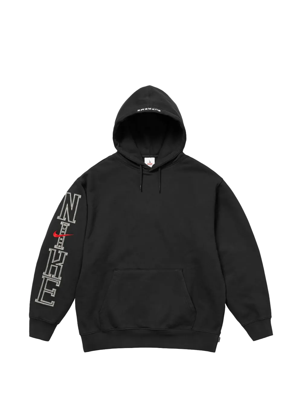Supreme logo-embroidered hoodie - Nero
