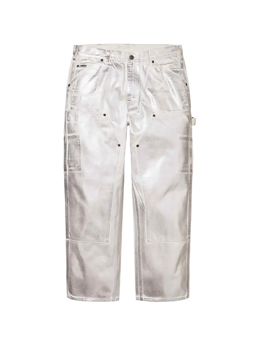 Supreme x Maison Margiela foil double-knee trousers - Argento