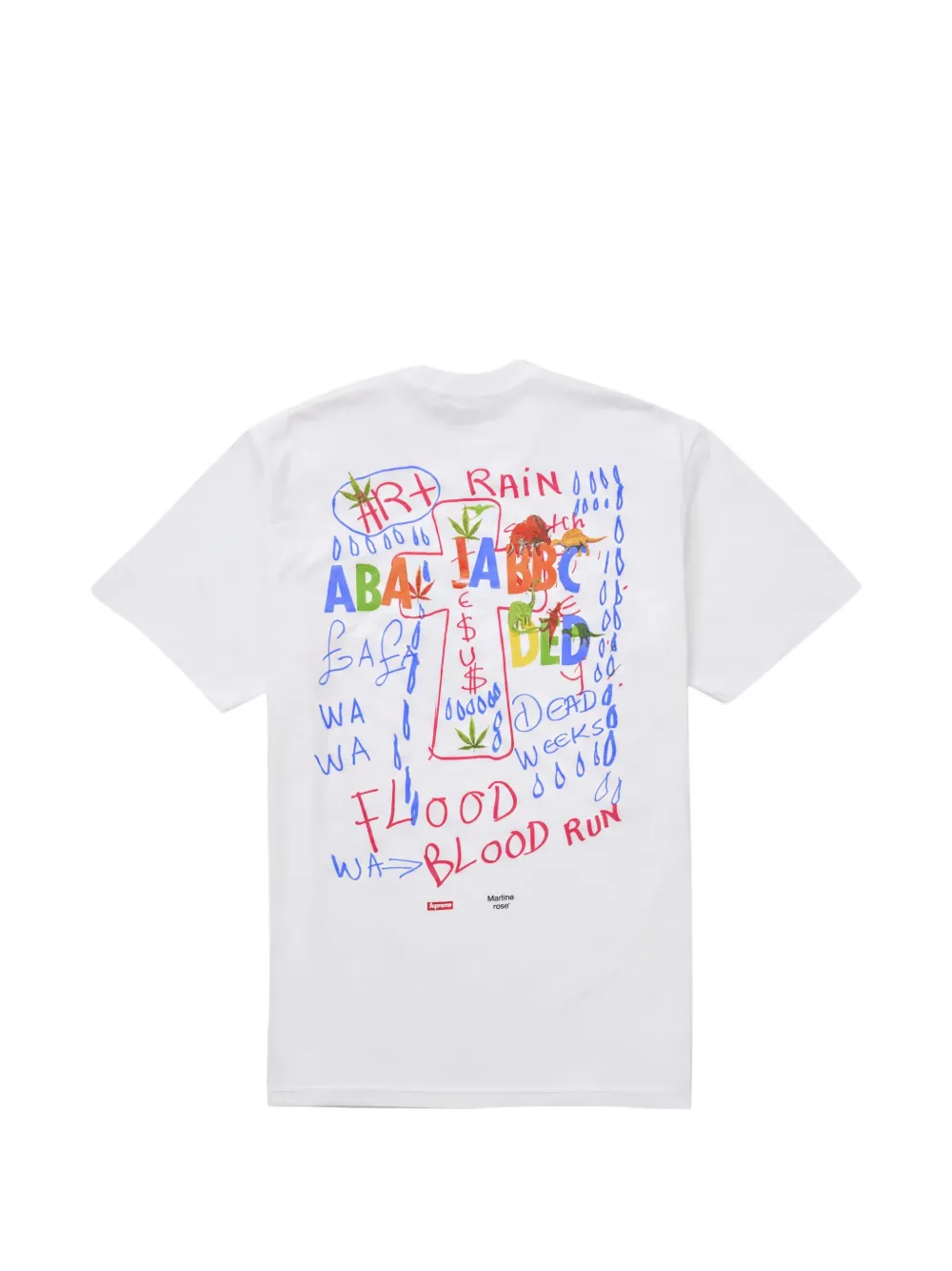 Supreme x Martine Rose Lee Scratch Perry T-shirt Wit