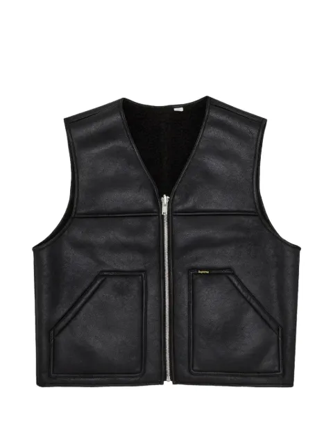 Supreme reversible faux-shearling vest