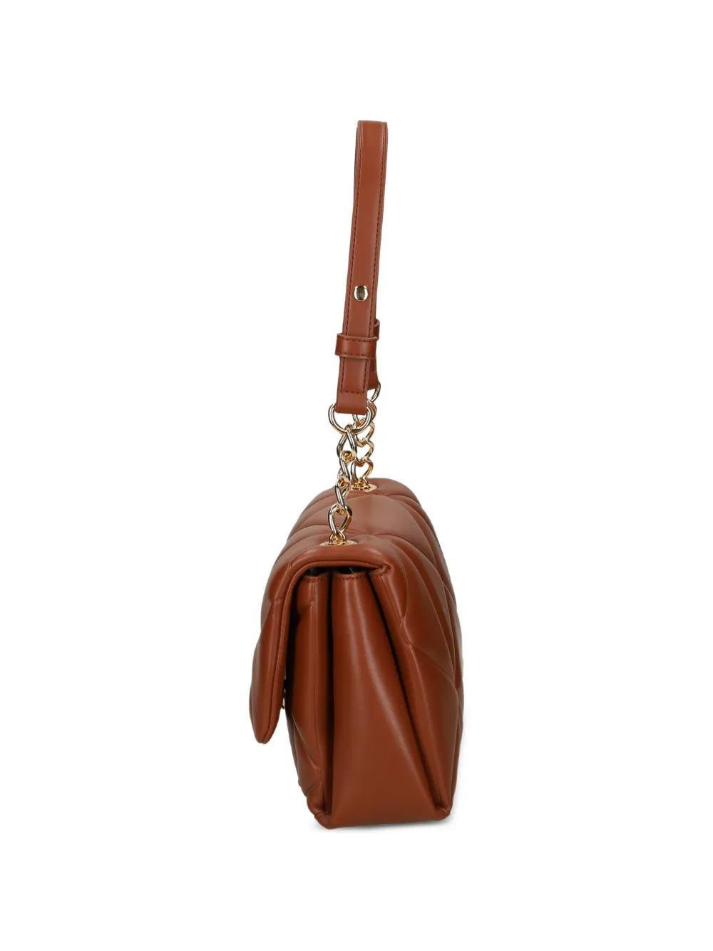 Love Moschino Gewatteerde crossbodytas met ketting Bruin