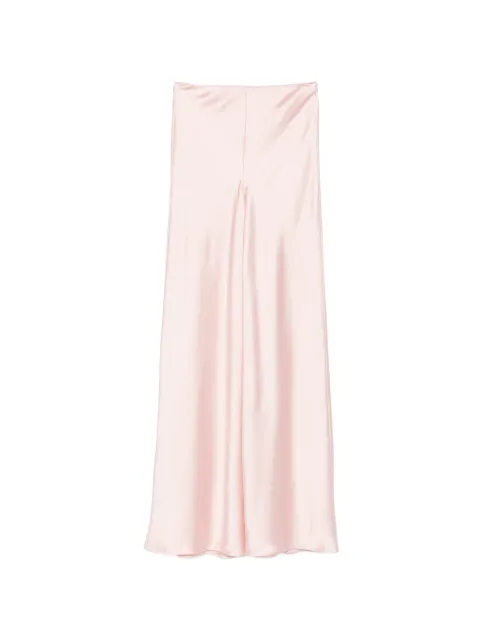 Norma Kamali satin-finish wide-leg trousers