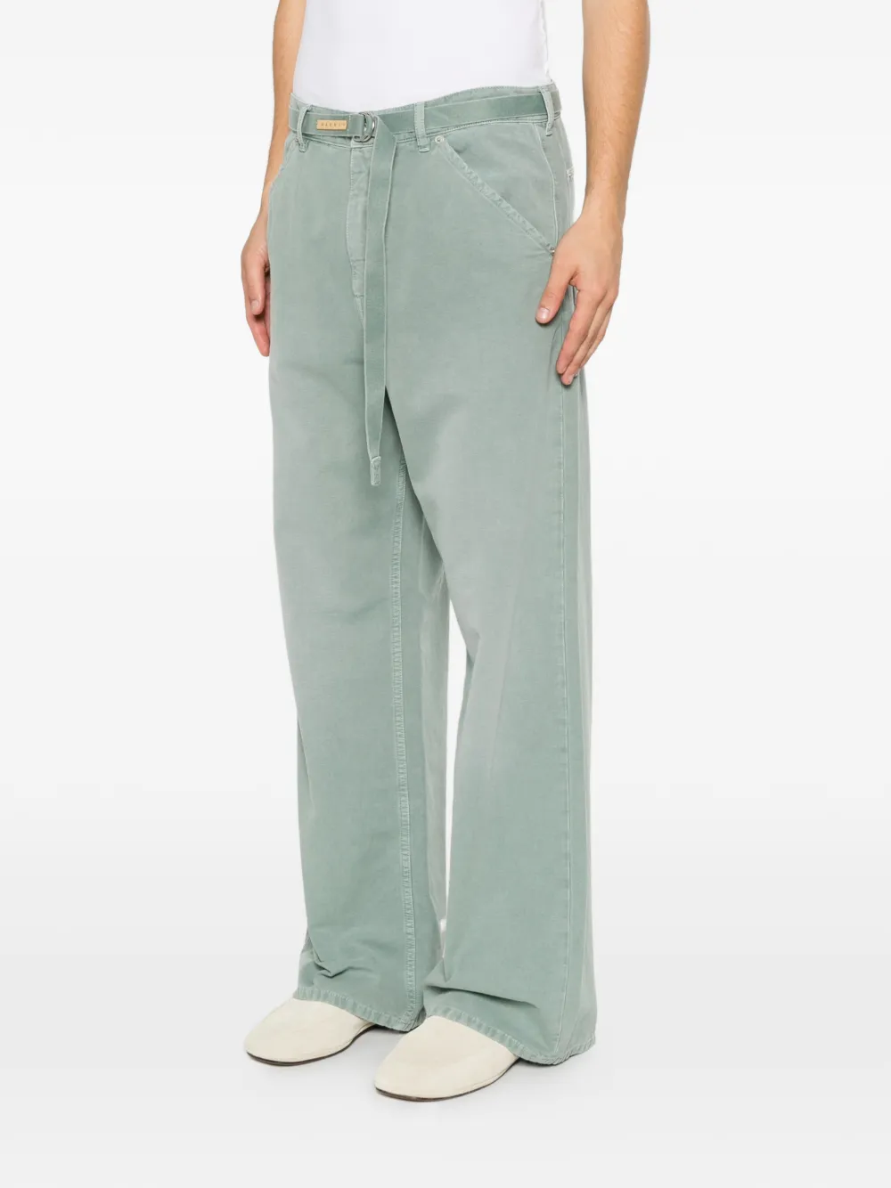 Marni Broek met wijde pijpen Groen