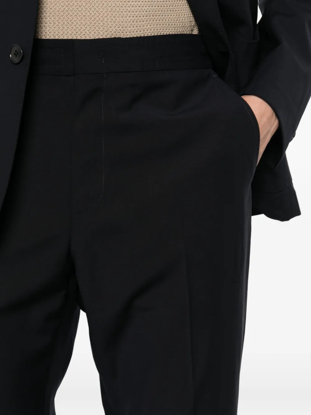 Zegna Pak met enkele rij knopen Blauw
