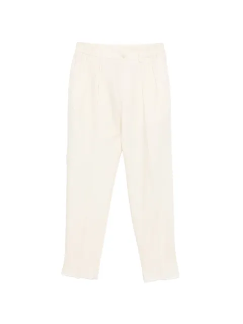 Tagliatore pleated elasticated-waistband trousers
