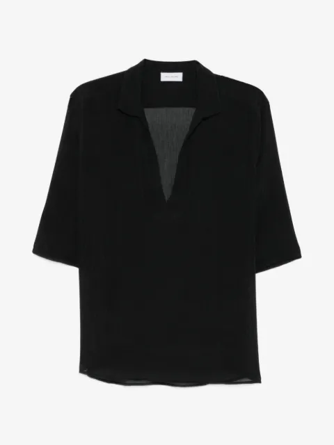 Tagliatore camisa semitransparente con cuello en V
