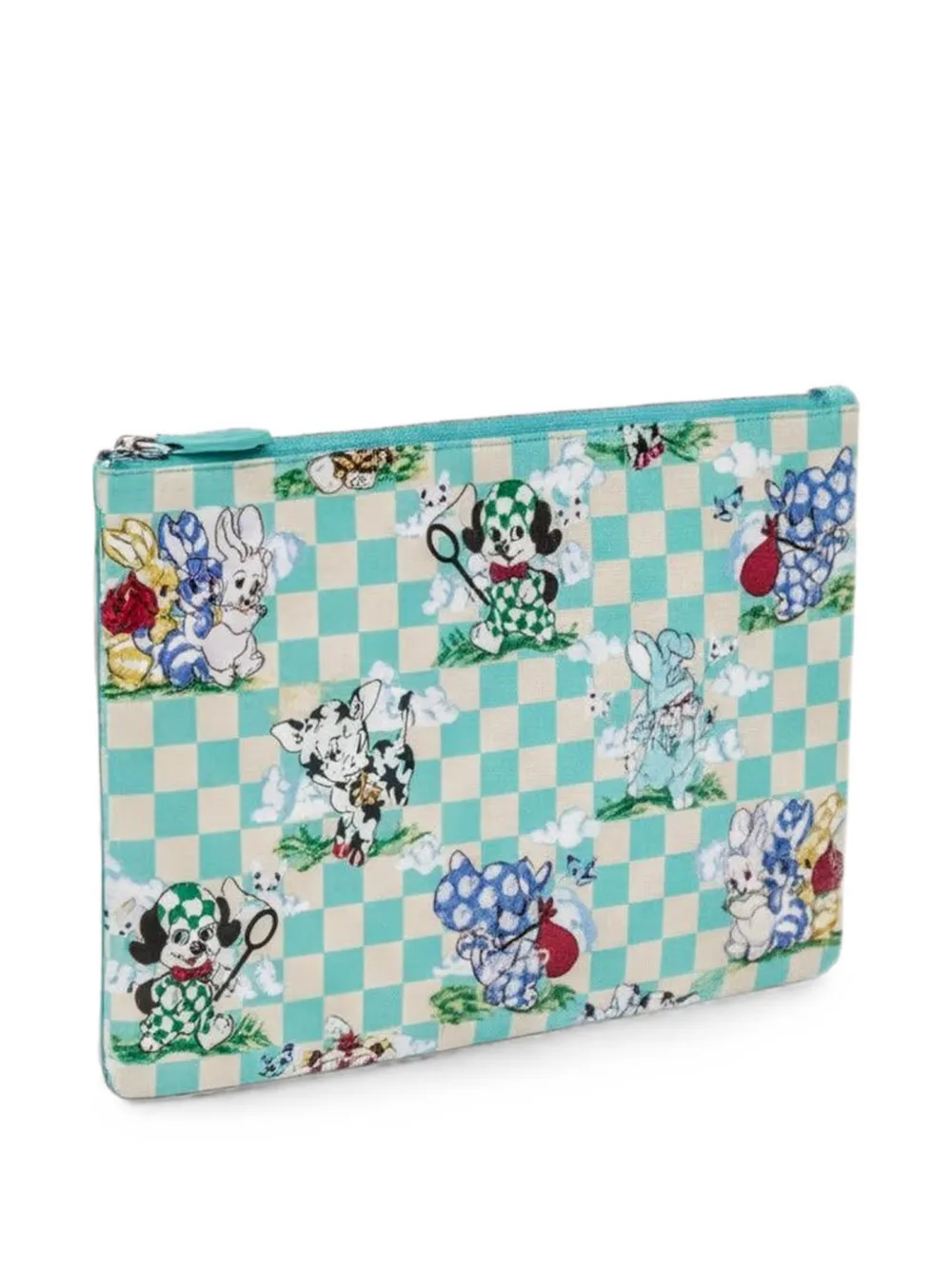 Kenzo Cartoon geruite toilettas Blauw