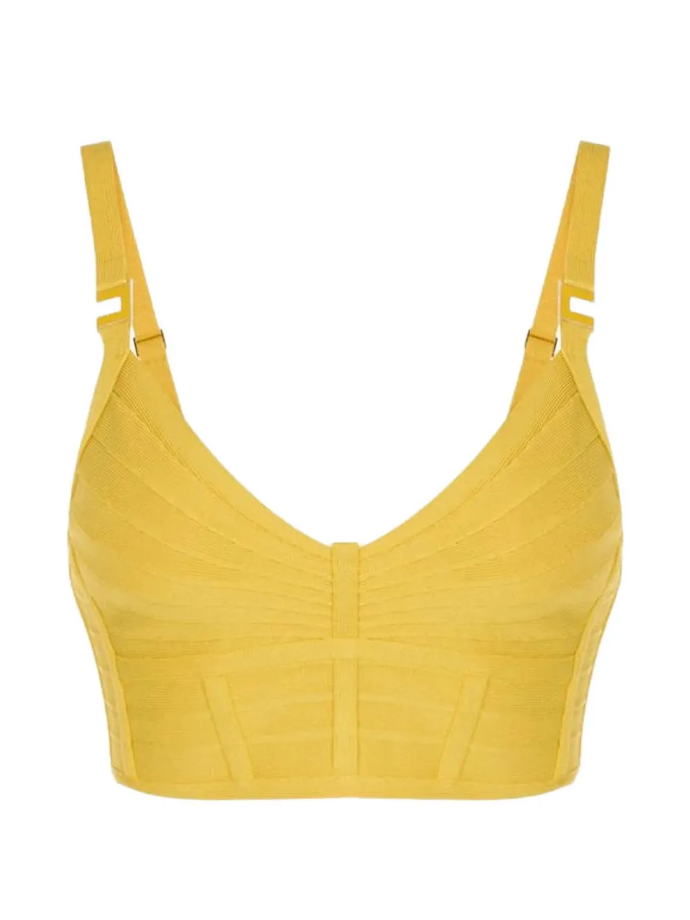 Elisabetta Franchi 3D knit crop top - Giallo