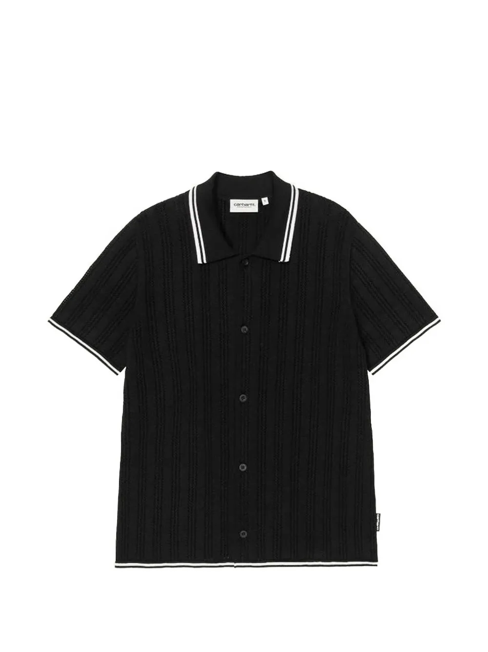 Carhartt WIP Gestricktes Ramsey Hemd mit gestreiftem Kragen - Blau