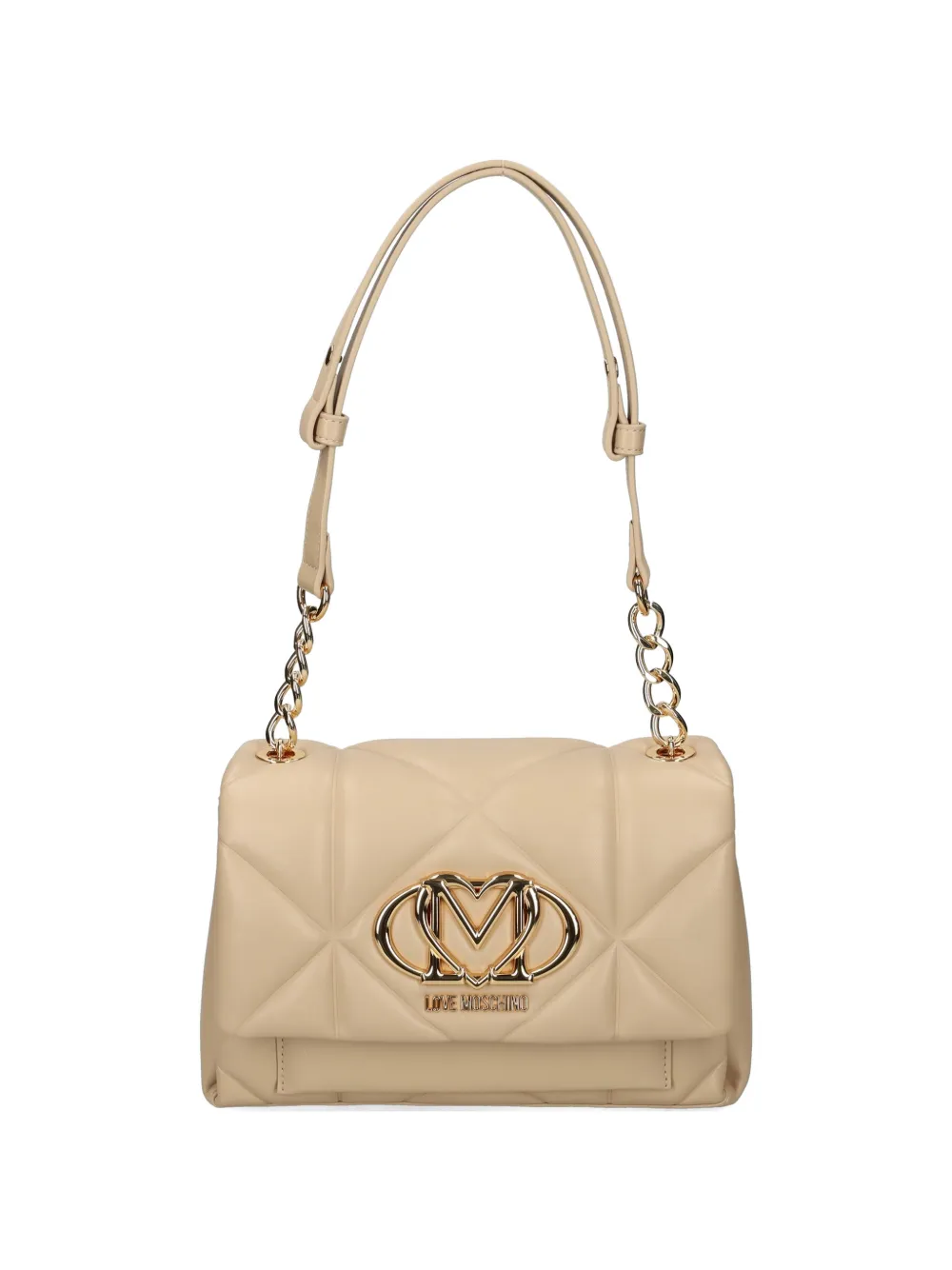 Love Moschino quilted chain-strap cross body bag - Toni neutri