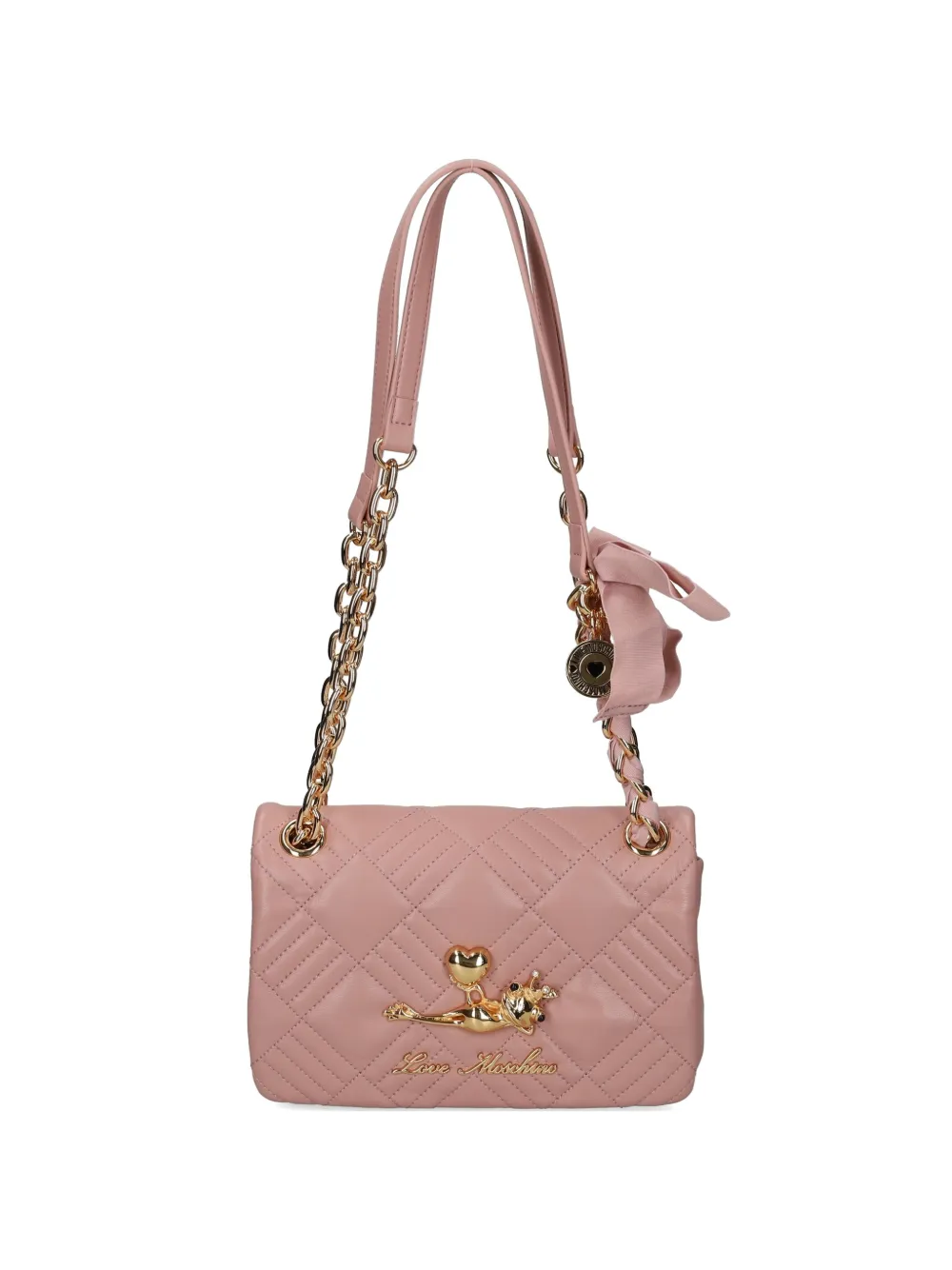 Love Moschino quilted chain-strap cross body bag - Rosa