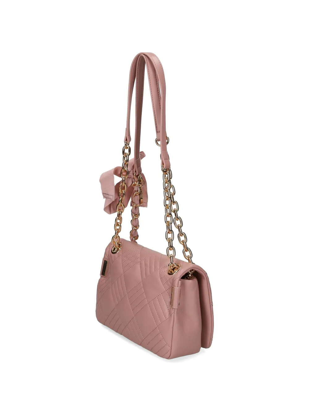 Love Moschino Gewatteerde crossbodytas met ketting Roze