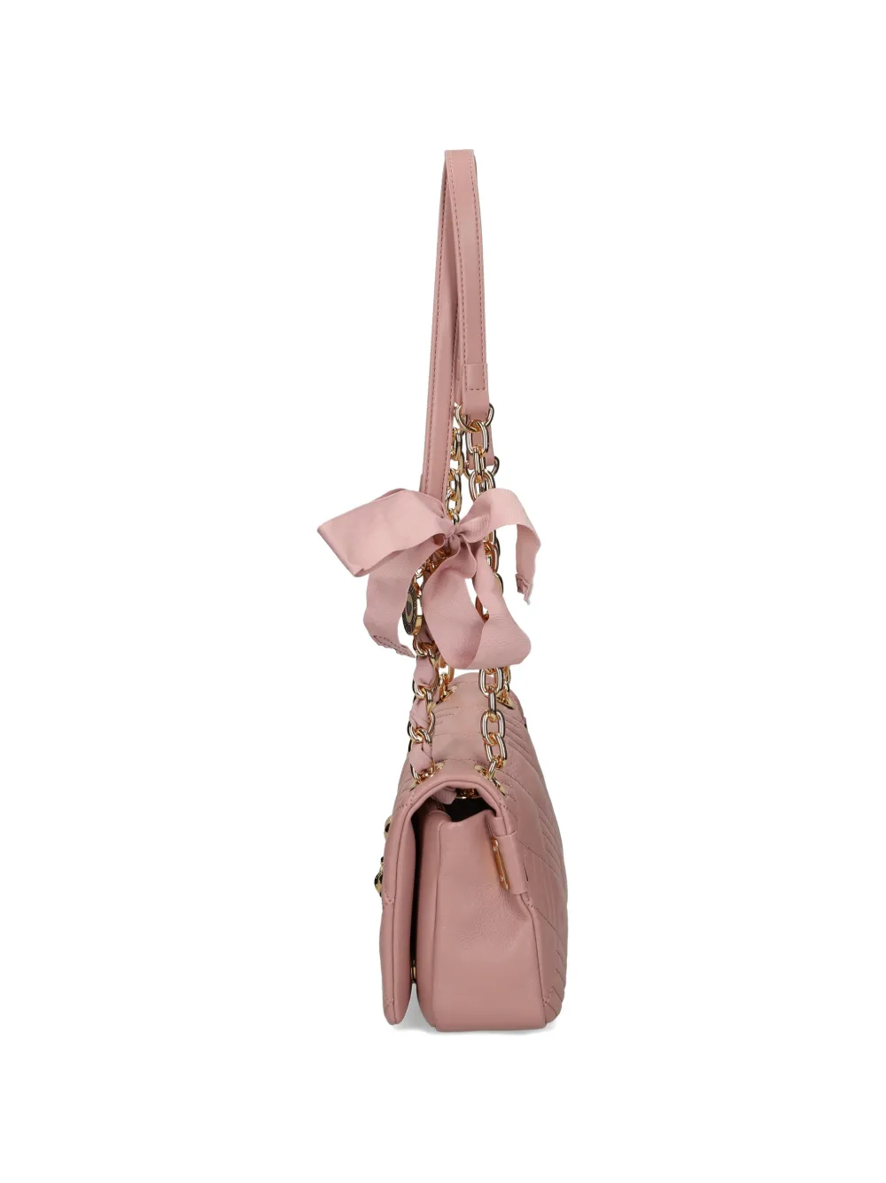 Love Moschino Gewatteerde crossbodytas met ketting Roze
