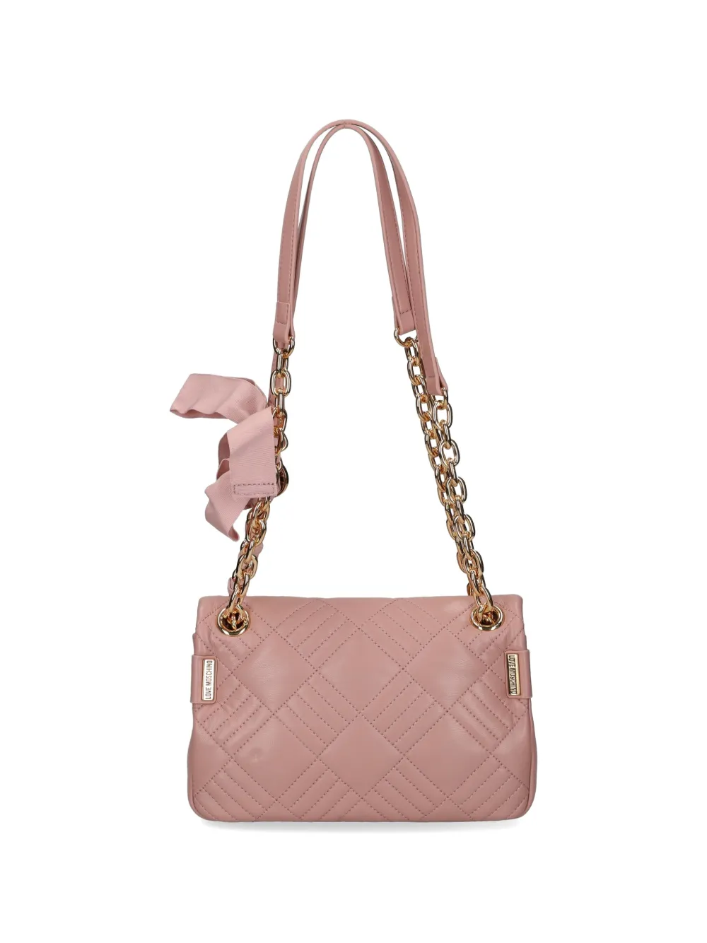 Love Moschino Gewatteerde crossbodytas met ketting Roze